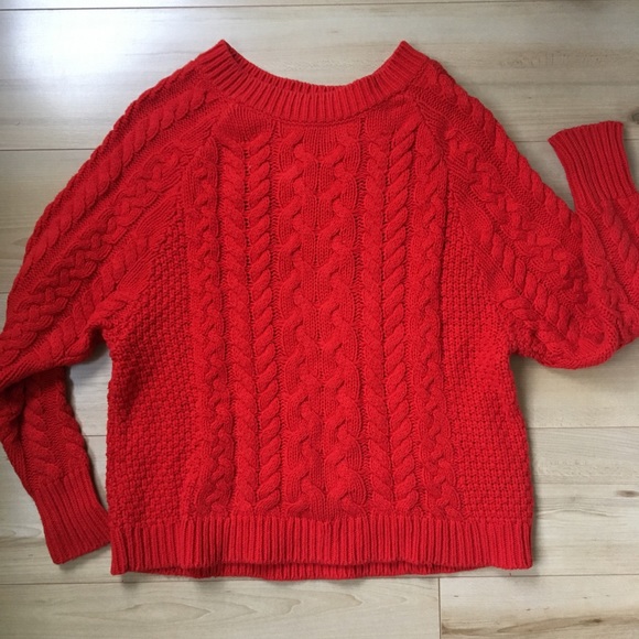 AE Loose Fit Red Sweater - Picture 1 of 4